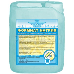 Формиат натрия Русеан противоморозная добавка (-15С), 10 л